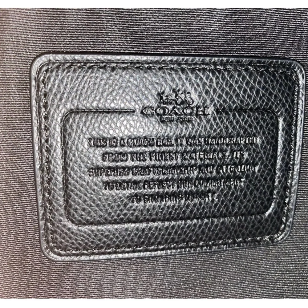 Coach Black Leather Crossbody Duffel Bag